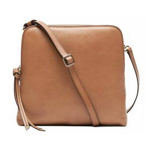 Banana Republic Double Pouch Crossbody Caramel Bag